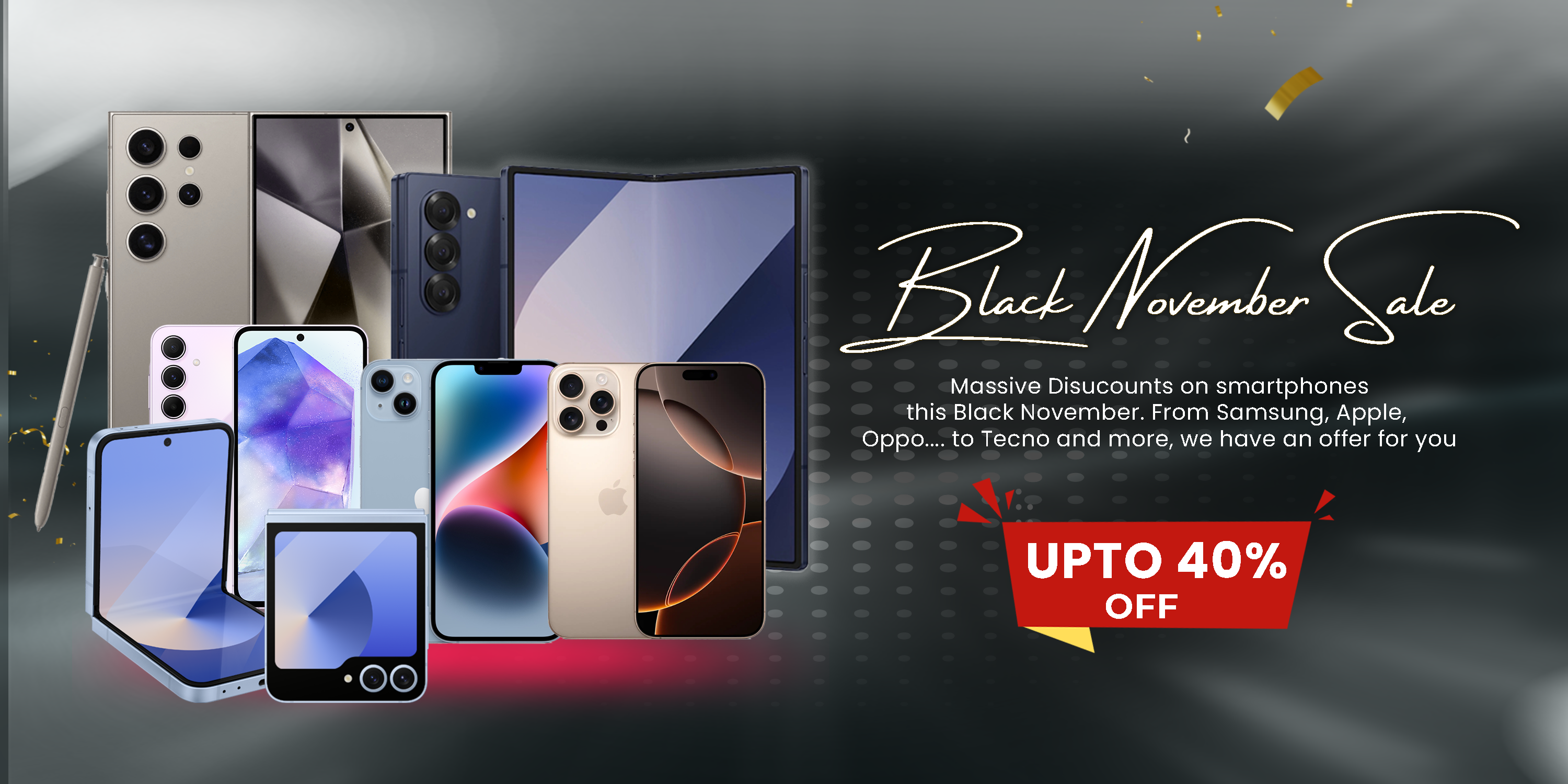 black november banners on page