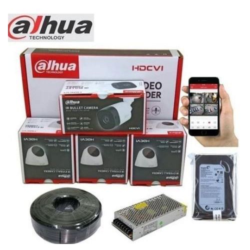 Dahua 4 CCTV Cameras Full Kit 2MP ( With Night Vision + 500GB) 1 Dahua 4 CCTV Cameras Full Kit 2MP ( With Night Vision + 500GB)