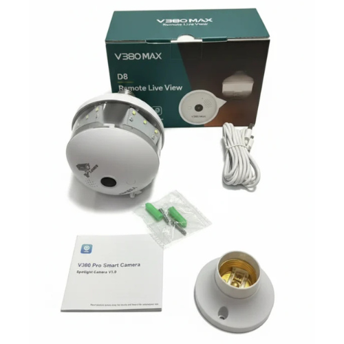 V380max D8 PTZ Light Bulb Camera 1 V380max D8 PTZ Light Bulb Camera